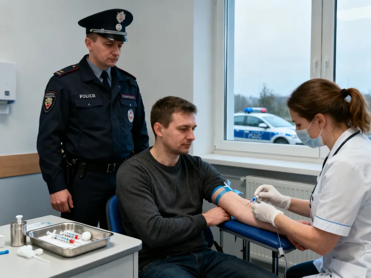Pobranie krwi od kierowcy po odmowie badania alkomatem
