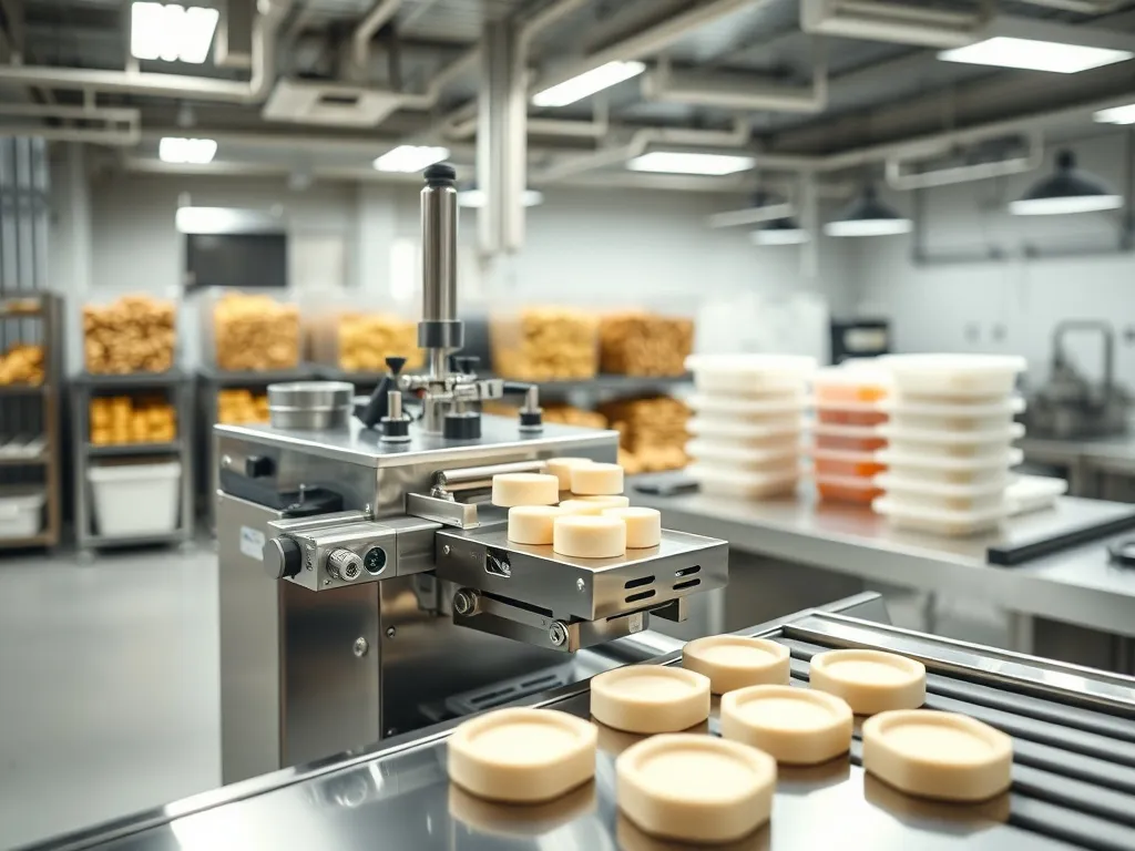 Maszyna do formowania i porcjowania produktów spożywczych w zakładach przemysłowych