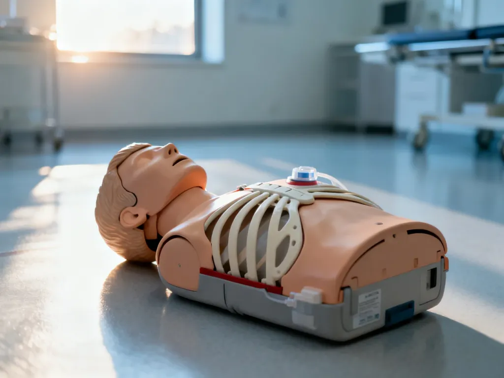 Fantom medyczny służący do nauki sprawdzania oddechu u poszkodowanego w warunkach klinicznych.